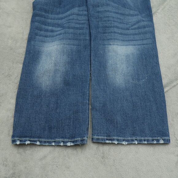 TK AXEL Jeans Mens Size 34x30 Blue Slim Bootcut Flex Denim Pants Flap Pockets - Picture 2 of 16